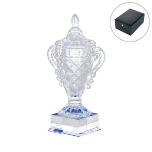 Large Crystal Glass Trophy Cup with Chocolate Gift Edition