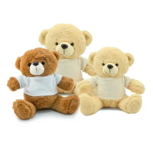 Promotional Teddy Bear Toys with Printable White Tshirt