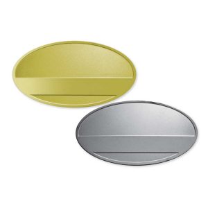 Oval Metal Name Badges
